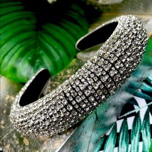 Silver Rhinestone Padded Headband